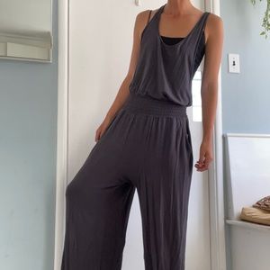 Free people movement Gray slouchy overall jumpsuit Sz S
